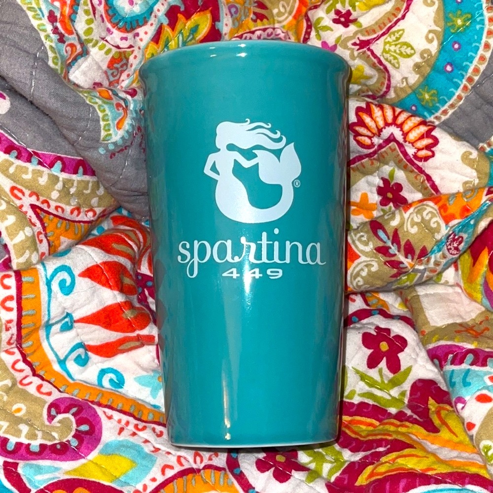 2014 Spartina 449 Daufuskie Island, South Carolina teal Travel Coffee Mug NEW